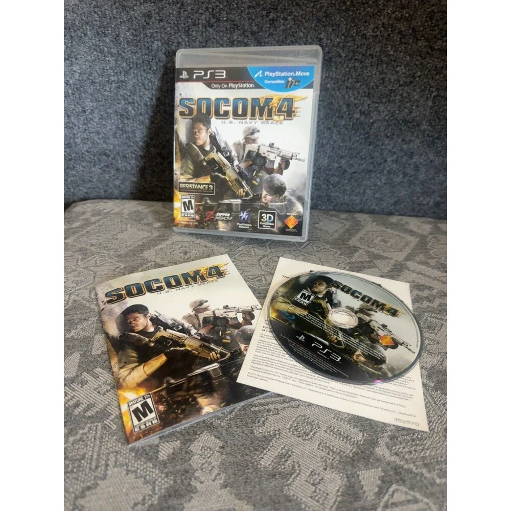 SOCOM 4 U.S. Navy SEALs PS3 PlayStation 3 Complete CIB Tested